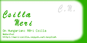 csilla meri business card